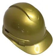 Custom Painted Hard Hat Ridgeline Cap Style Gold Metallic