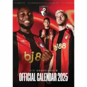 Bournemouth AFC Calendar 2025 - A3 Wall Calendar