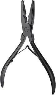 JAYIOLA Hair Extension Pliers Micro Links Rings Beads Tool Hair Extension Tool Clamping Tool for Salon, Black