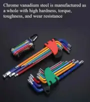 New Key Set L Wrench Kit for Allen Screw 9PCS Long Arm Hex Key Set 1.5mm To 10mm