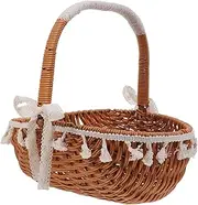 ABOOFAN Woven Flower Basket Rustic Decorative Arrangement Basket for Home Garden Versatile Storage for Snacks Flower Arrangements