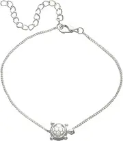 SAFIGLE 1pc Alloy Turtle Anklet Summer Beach Ankle Chain Sea Beads Anklet Bracelet Pearl Charm Anklets Vintage Bracelet Tortoise Pendant Anklet Beach Bracelet Silver