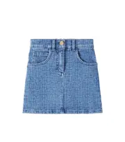 [Balmain Kids] Balmain Kids Monogram denim skirt Y 14 blue
