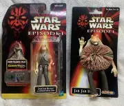 Hasbro Star Wars Episode 1 Jar Jar Binks With Gungan Battle Staff + Koosh Figure