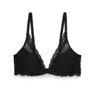 NWT NATORI Feathers Plunge T-Shirt Bra Black 30D