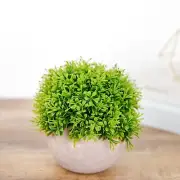 2 Green 5" Mini Boxwood Topiary ARTIFICIAL PLANTS Planter Pots Home Decorations
