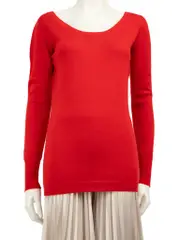 Red Wool Fine Knit Jumper