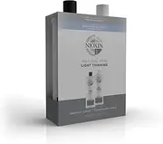 NIOXIN System 1 Duo Pack, Cleanser Shampoo + Scalp Therapy Revitalising Conditioner (1L + 1L), For Natural Hair with Light Thinning