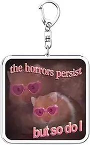 [Generic] Acrylic Animals Keychains - Creative Versatile Key Holder Backpack Keychains | Lightweight Purse Backpack Charm Animals Keyring Handbags Pendant for Kids Adults