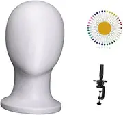Perfk Mannequin Head Manikin Head Multipurpose Lightweight Professional Wig Holder, Wig Stand, for Wig Display Hairpieces Jewelry, with Desktop Stand