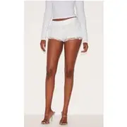 Cream Lace Frilly Bloomer Shorts, Cream
