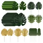 Artificial Palm Leaves, 66 PCS Tropical Palm Leaves Artificial Plants8752