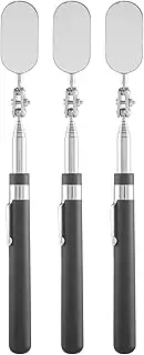 Haskoss 3 Pieces Telescoping Observe Mirror Inspection Tool for Check the Condition of the Vehicle(Oval)