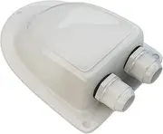 ABS Solar Double Cable Entry Gland for All Cable Types 2mm² to 6mm² for Solar Panels on RV Camper Van Travel Trailer Boat Cabin-White
