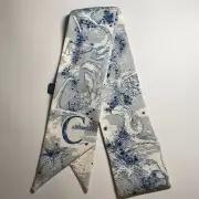 Initial / Letter C Thin Purse Scarf/ Hair Tie / Scarf - #638