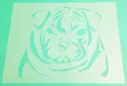 Bulldog Pug Stencil Shar Pei Dog Breed Face 8.5" x 11" Plastic Sheet BK50