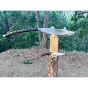 Custom Handmade Carbon Steel Blade Woodcutting Machete Sword | Hunting Sword