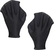 1 Pair Aquatic Swimming Gloves, Webbed Swim Gloves Hand Paddle for Men Adult Surfing