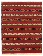 Traditional Vintage Hand-Knotted Carpet 3'8" x 4'11" Wool Area Rug
