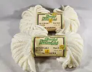 2 Skeins Braided Persian Macrame Cord Ivory 6 MM 50 Yards Maxwell NEW OLD STOCK