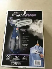 CONAIR HANDHELD GARMENT STEAMER TURBO EXTREME STEAM HEATED DUAL SLOTTED ALUMINUM