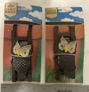 (2) Owl Flower Pot Huggers - approx. 5 ' x 1.75'