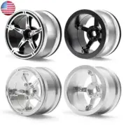 Silver 2.2" Beadlock Wheels Rims for 1/10 RC Crawler Wraith TRX4 D90 SCX10 CC01