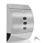 Stainless Steel Mailbox, Large Capacity Wall-Mount Mailbox, Locking Mailbox w...