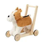 Jiggle & Giggle Dog Walker Push Cart Baby/Toddler Play Toy Brown/White 12m+
