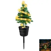Solar Christmas Tree Garden Light Xmas Tree Stake Lights for Garden Pathway Yard Outdoor Decor -Warm White