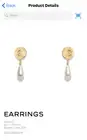 NWT CHANEL Pre-fall 20A Métiers d'Art 2020 "Button" Pearl teardrop Earrings