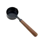 1pcs 1/4 Cup Measuring Cup with Wooden Handle Stainless Steel Measuring Scoop...