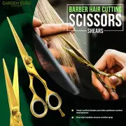 Gold Styling Tool Haircutting Precision Scissors Salon Barber Use
