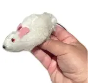 WHITE FINGER MOUSE PUPPET The Judy Magic Trick Fake Toy Animated Jumps Out Hand