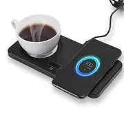 eboxer 1 Coffee Mug Warmer, 2 in 1 Phone QI Wireless Charger Drink Heating