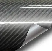 VViViD Tech Art High-Gloss Carbon Fibre Vinyl Wrap Air-Release Adhesive Roll (1ft x 5ft Grey)