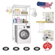 Durable Over the Washer Storage Shelf - Adjustable Metal Organizer for Laundry
