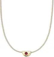 [Palas Jewellery] Women's January Garnet Birthstone Necklace, Gold