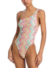 Missoni One Shoulder One Piece Swimsuit