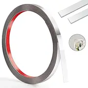 1cm-600cm Peel and Stick Moulding,Self-Adhesive Tile Trim Stainless Steel,Flexible Edging Strip Gold Metalized,Moulding Trim Corner Trim for Mirror Frame Ceiling Cabinet Tile Fireplace（Silver）