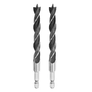 2pcs Brad Point Drill Bits Set 3/8" Wood Drill Bit with 1/4" Hex Shank