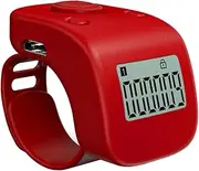 Kisangel Chanting Counter Hand Counter Muslim Prayer Beads Digital Counter Digit Display Counter Clicker Tally Counter Handheld Digit Lap Trackers Silica Gel Red Digital Finger Hand Counter