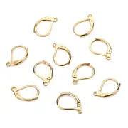 10pcs Earrings Gold Hypoallergenic Backing Leverback Ear Hooks Clasp Findings
