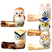 5 Pcs Owl Chopstick Rest Cutlery Holder Racks Cute Chopsticks Reusable