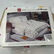Vintage Coca Cola Coke “Bubbles” Polka Dot Full Size Sheet Set NOS In Package