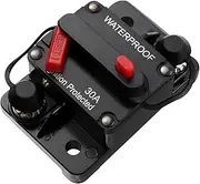 GARVALON 12v-36v Marine Boat Truck Car Fuse Circuit Breaker Auto Reset Circuit Breaker Waterproof Panel Mount Easy to Install