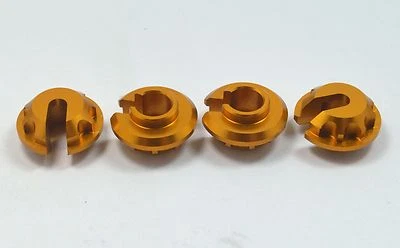 Alloy Shock Spring Cups Gold For Associated RC10 Classic/Worlds Car/SC10/TC3/TC4