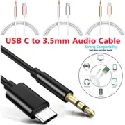 For iPhone 16 15 Pro Max Plus Type C To 3.5mm AUX Audio Car Adapter Cable Cord