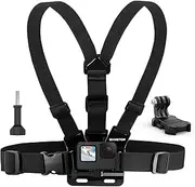 Sametop Chest Mount Strap Harness Chesty Body Mount Compatible with GoPro Hero 13, 12, 11, 10, 9, 8, 7, 6, 5, 4, Session, 3+, 3, 2, 1, Max, Hero(2018), DJI Osmo Action Cameras