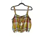 NWT Anthropologie Pilcro Plaid Tank Top-sz 12